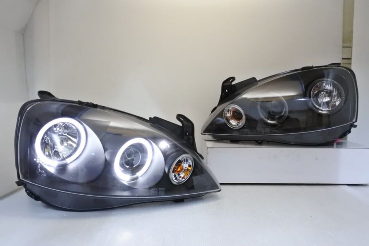 2001/05-2006 CORSA C 黑框光圈魚眼 大燈