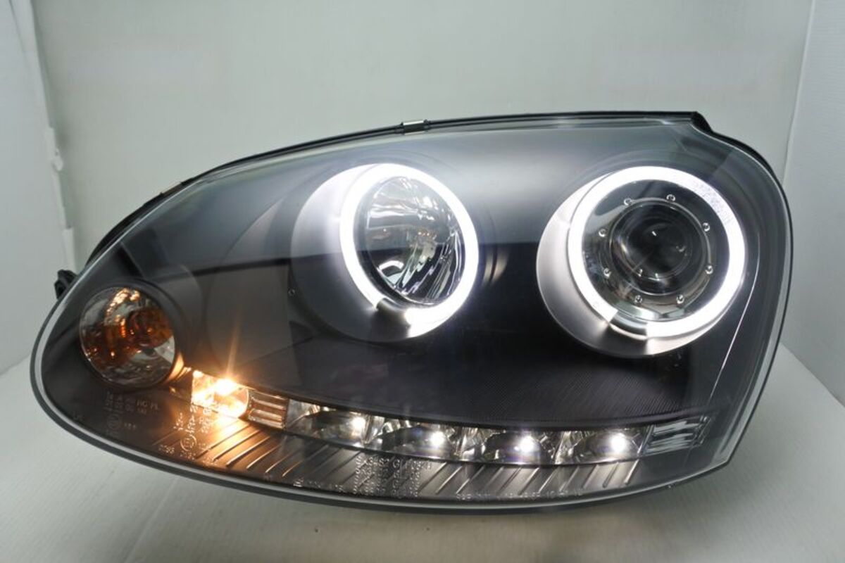 2004/05-2009/07 GOLF 5 一字型 黑框R8魚眼 大燈 鹵素燈泡
