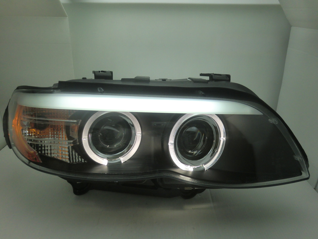 2004-2006 X5 E53 雙光圈雙魚眼大燈 移植原車HID燈管規格D2S和安定器 美規版本
