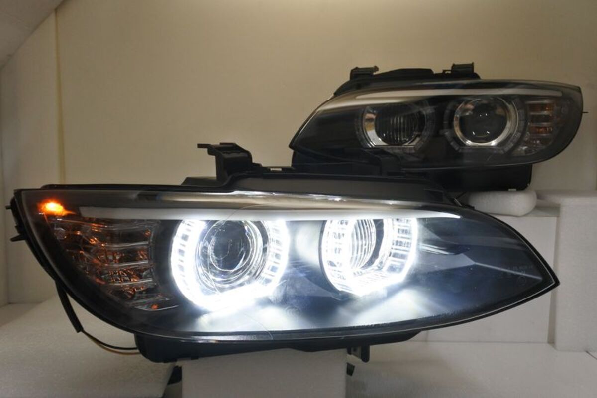 2006/10-2010 E92 E93 2門 黑框雙U型魚眼 大燈 (HID空件.沿用原車的HID燈管和安定器)