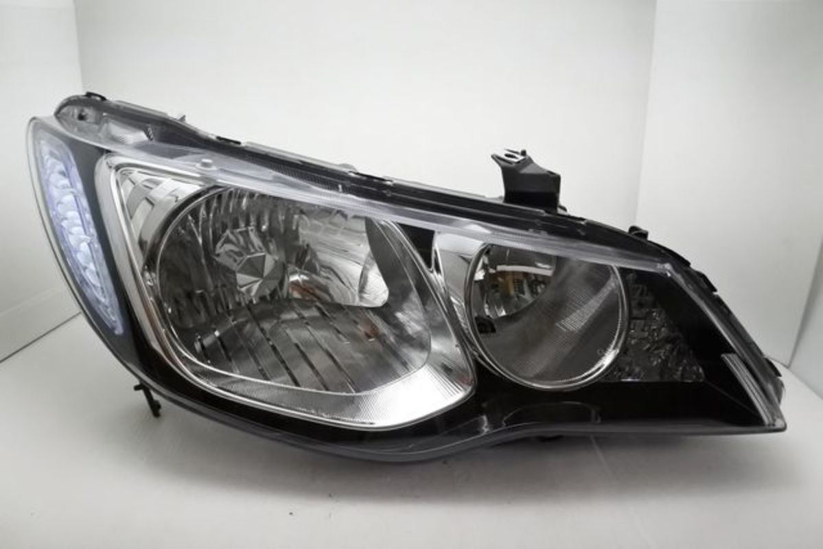 2006-2008 八代喜美 K12 原廠型 黑框大燈 HID空件.移植原車HID燈泡和安定器