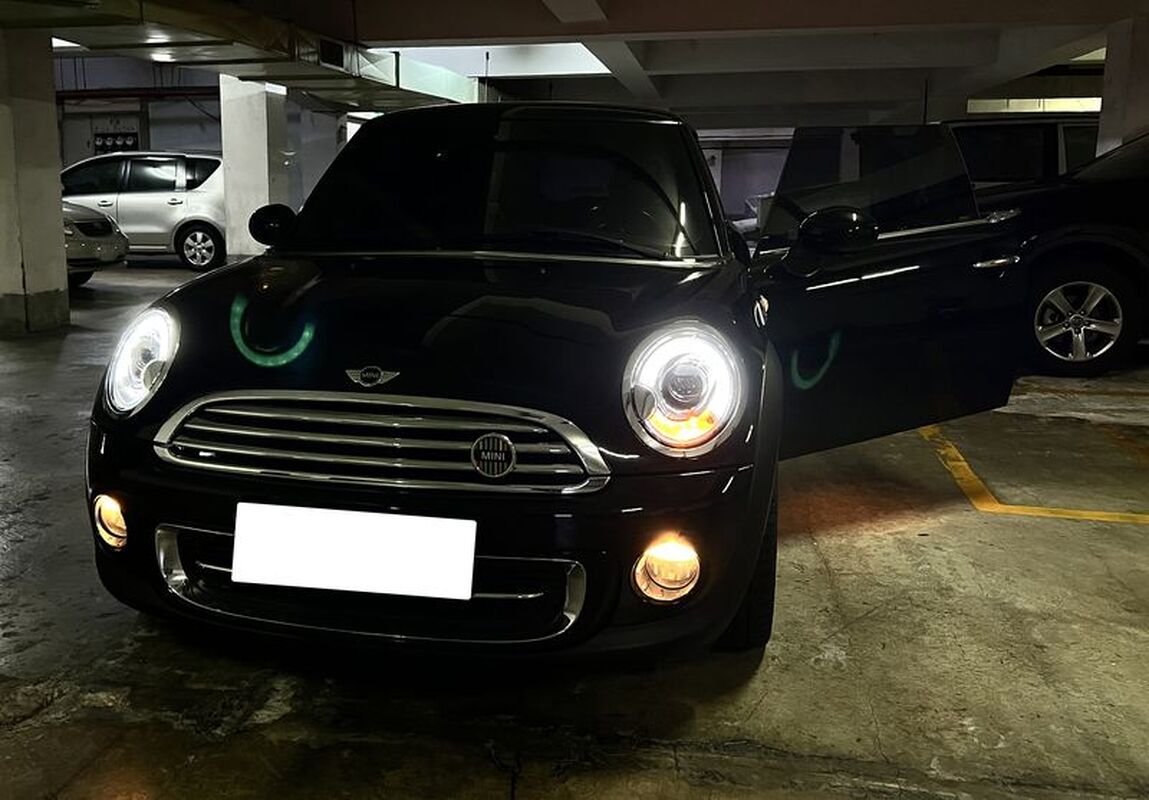 2006/11-2012 MINI COOPER R56 光柱黑框魚眼 大燈 HID空件.沿用原車的燈管和安定器