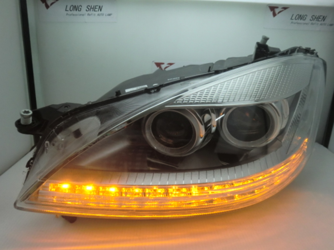 2006-2009 W221 升級後期樣式 雙魚眼大燈 (LED方向燈)