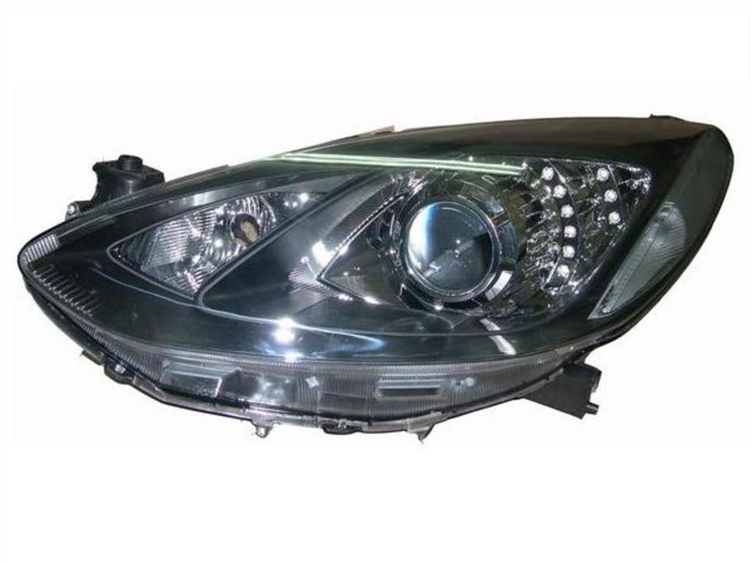 2008/05-2014 MAZDA 2 LED式樣黑框 魚眼 大燈 (缺貨)