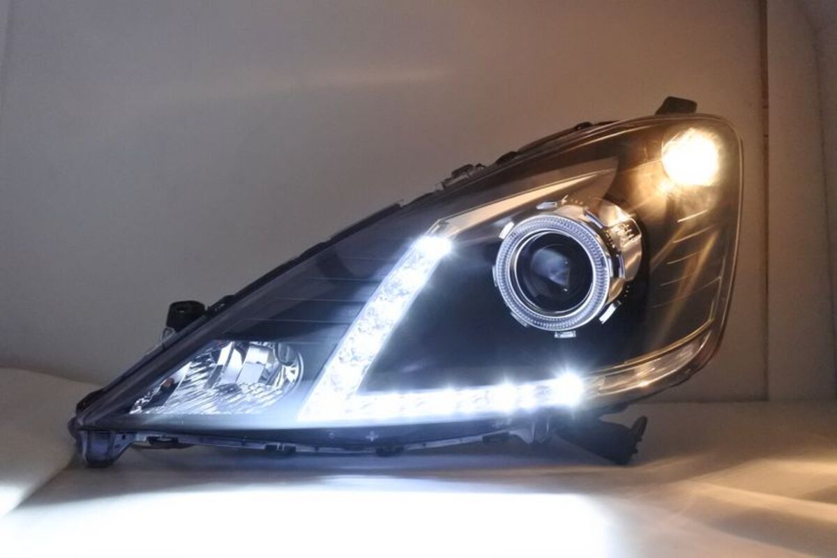 2008-2011/06 FIT LEDㄥ型 黑框魚眼 大燈