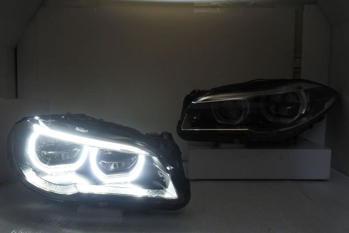 2010-2013/08 F10升級LCI小改款樣式 黑框魚眼LED大燈 適用原車HID.無自動轉向