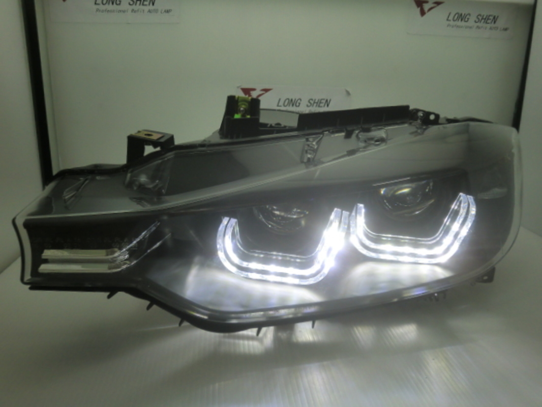 2012-2015/09 F30 F31 LED U型光圈雙魚眼 大燈 鹵素版本 (缺貨)