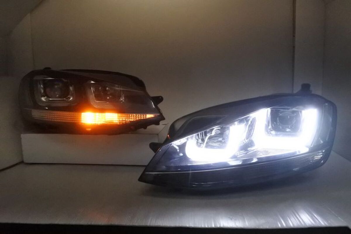2013/07-2017/05 GOLF 7 U型升級GTI式樣 黑框魚眼大燈 黑線
