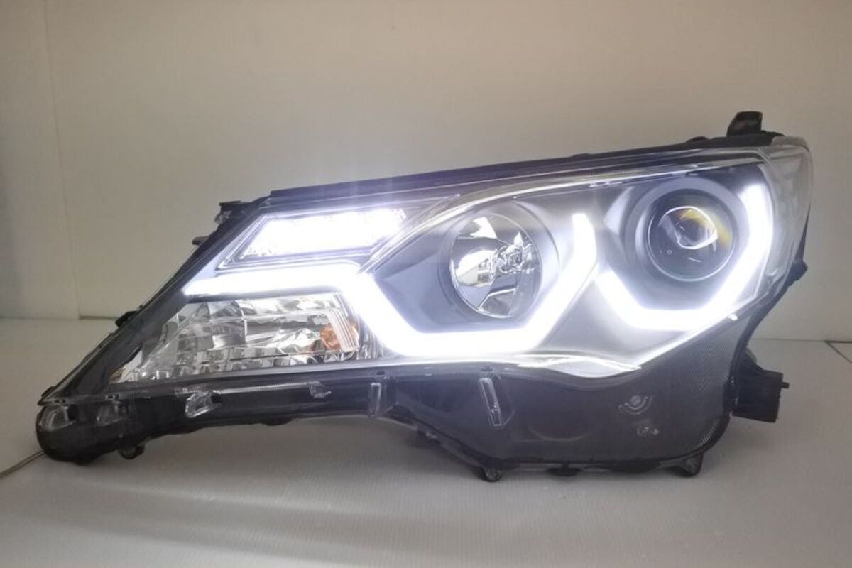 2013-2016 RAV 4 LED雙U型光柱 黑框魚眼 大燈