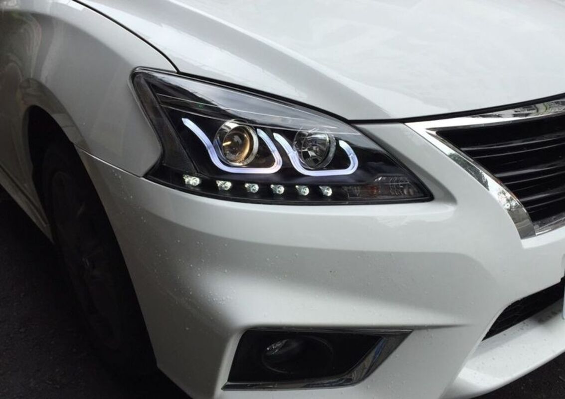 2013/10-2017/10 SUPER SENTRA B17 U型雙功能 黑框魚眼 大燈 (LED方向燈.缺貨)