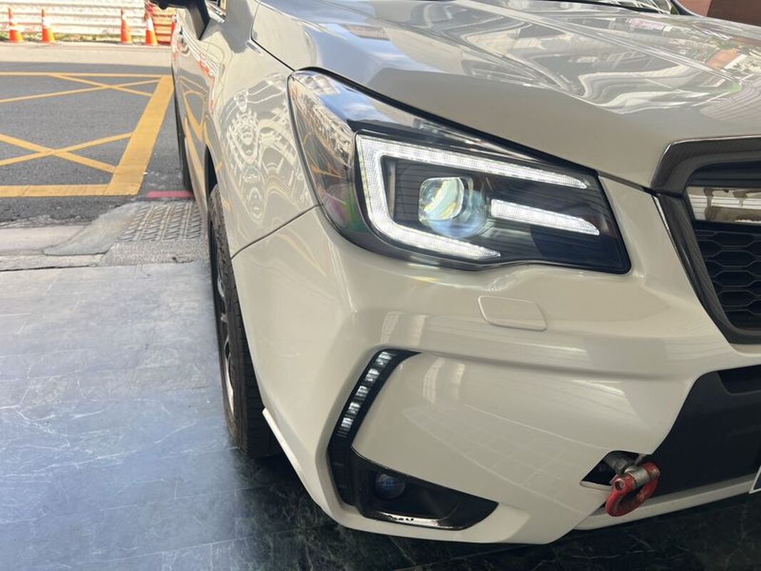 2013-2016 FORESTER 森林人 LED雙色光柱黑框魚眼 大燈 序列式方向燈 適用HID版本 移植原車HID燈泡和安定器