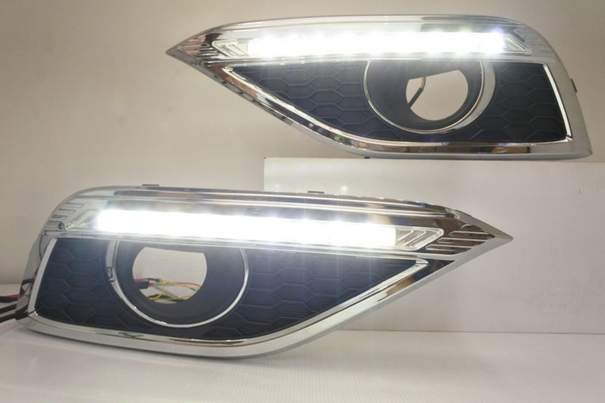 2013-2016 CRV 4代 4.5代 LED雙色 霧燈蓋日行燈 序列式方向燈