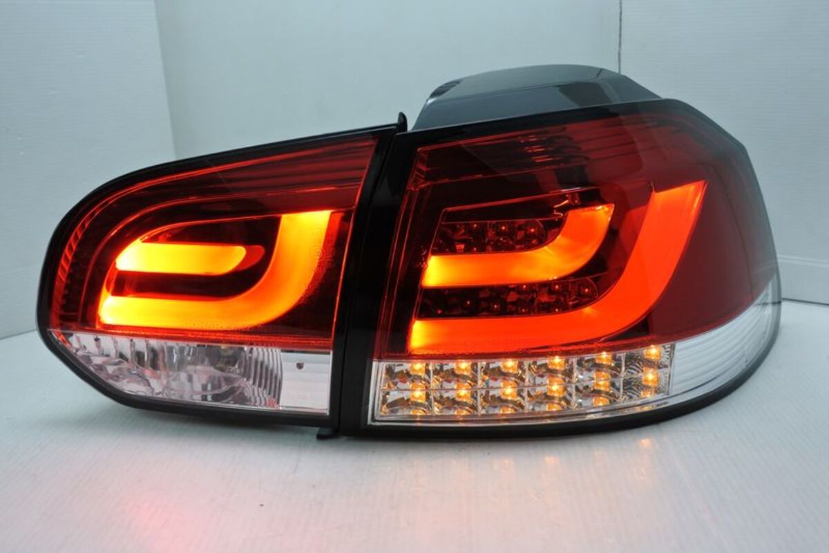 2009/08-2013/06 GOLF 6 晶鑽紅白光柱 尾燈 LED方向燈