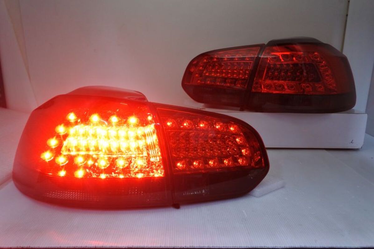 2009/08-2013/06 GOLF 6 LED框形 紅黑 尾燈