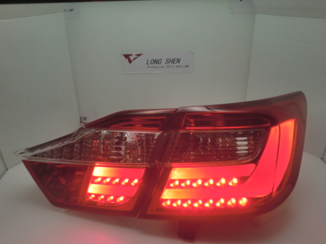 2012-2014 CAMRY 7代 LED兩條光柱 晶鑽紅白 尾燈