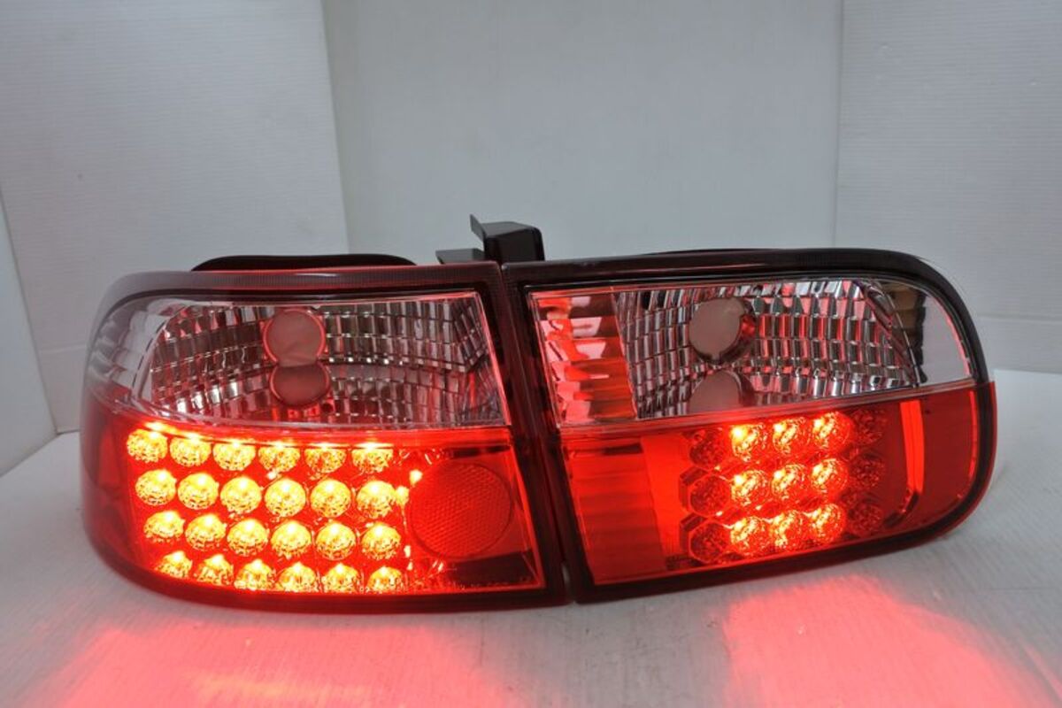 1992-1995 五代喜美 K6 3門 LED蜂巢式 晶鑽白紅 尾燈 