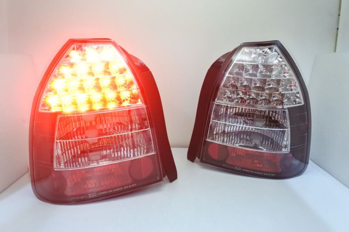 1996-2000 六代喜美 K8 3門 LED 黑底透明殼 尾燈