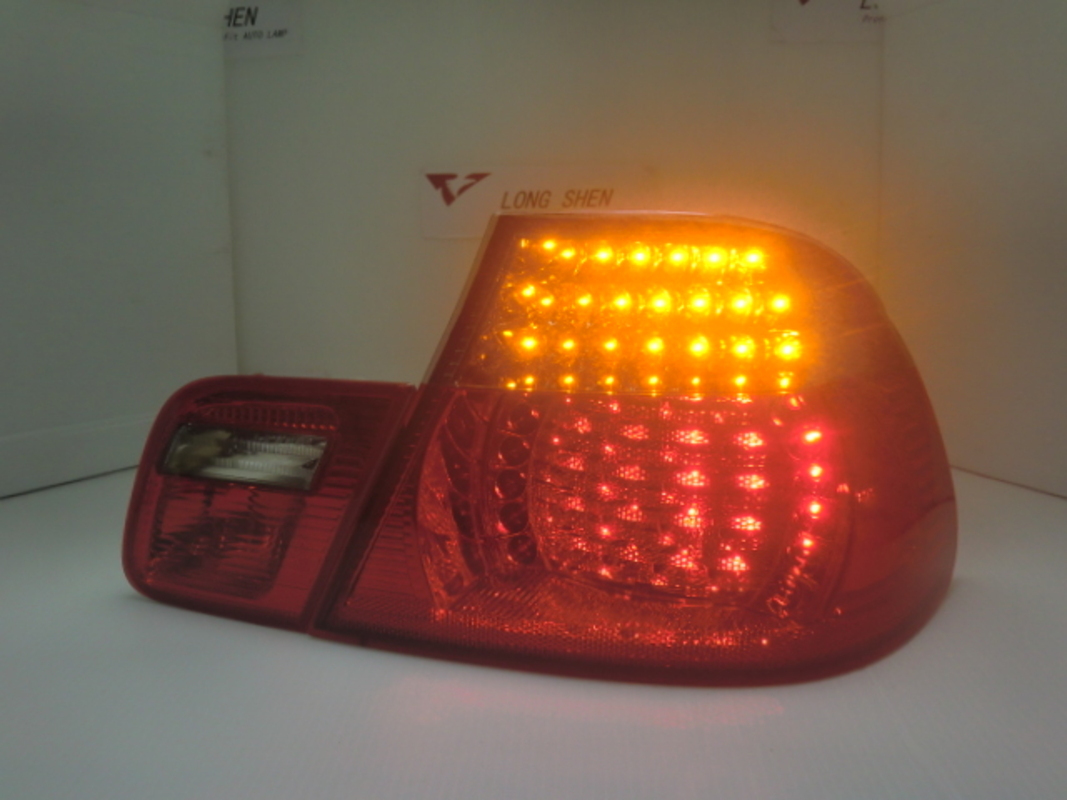 1999-2003 E46 2門 LED晶鑽紅黑 尾燈 LED方向燈