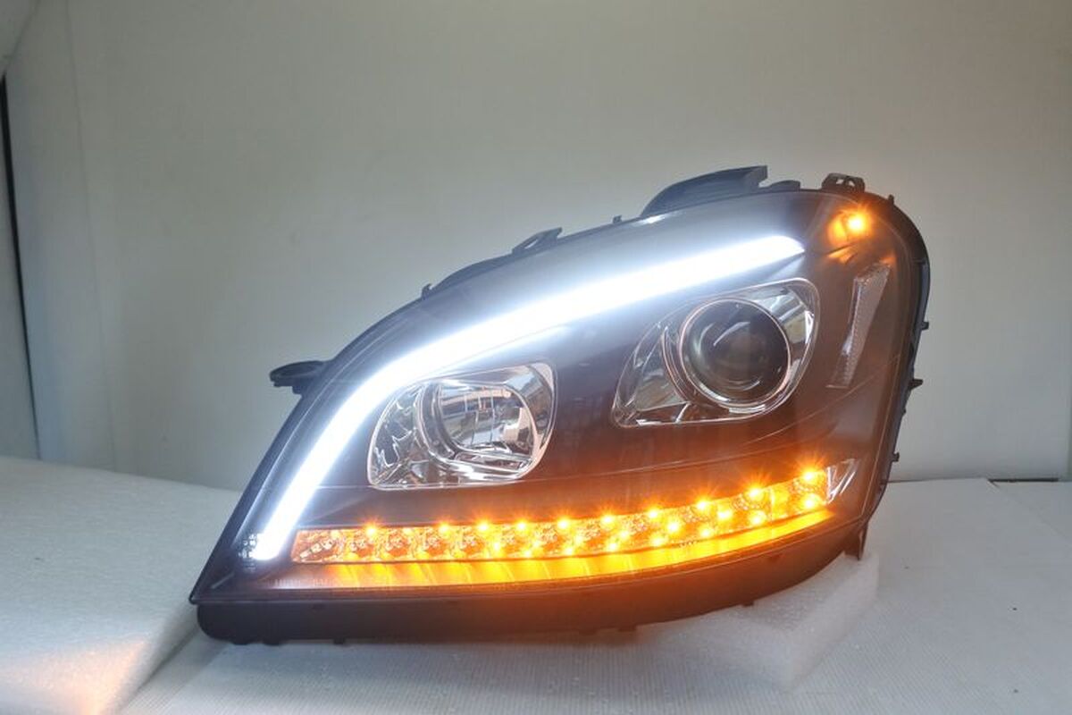 2005-2009/01 W164 M-CLASS LED光柱黑框魚眼 大燈 序列式方向燈