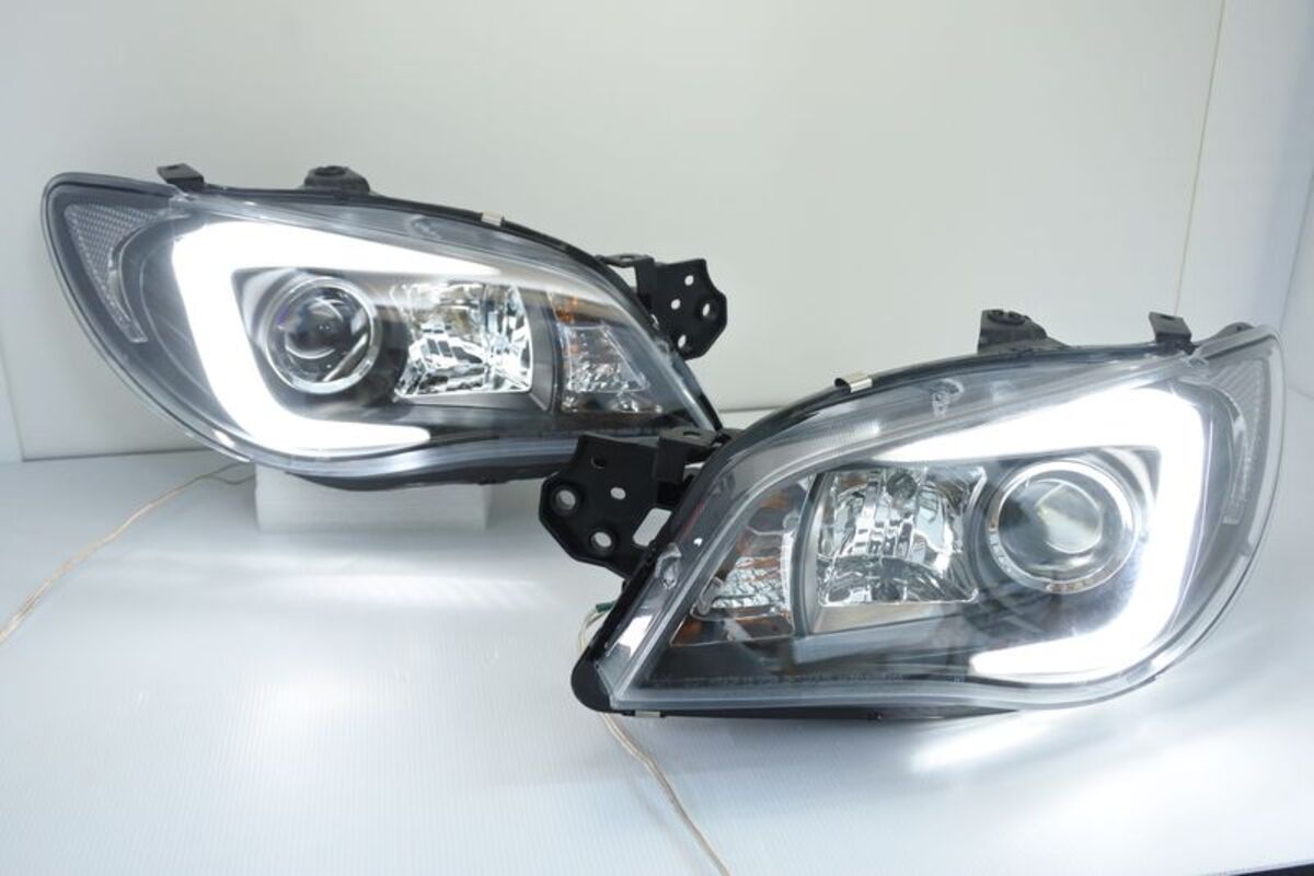 2006/03-2008/05 IMPREZA WRX  LED C型光柱 黑框魚眼 大燈 (歐規.HID空件 沿用原車燈管和安定器)