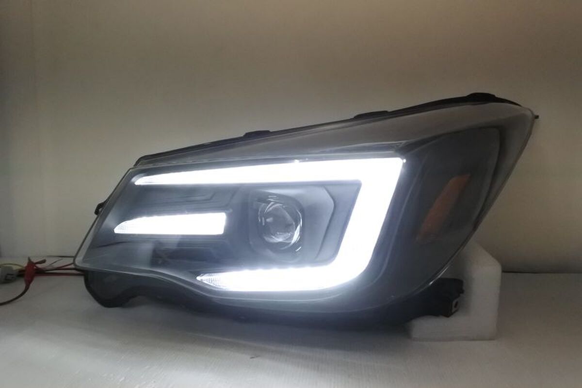 2016/04-2018/07 森林人FORESTER LED雙色光柱黑框魚眼大燈 序列式方向燈 適用鹵素版本