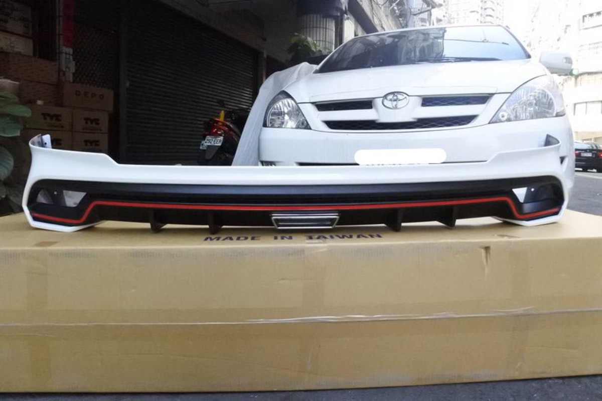 2018/04-2020 YARIS RF版 空力套件 後下巴 烤漆白